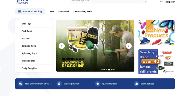 A játék- és zsonglőr felszerelések nagykereskedelmének egyszerűsítése intelligens B2B e-kereskedelemmel