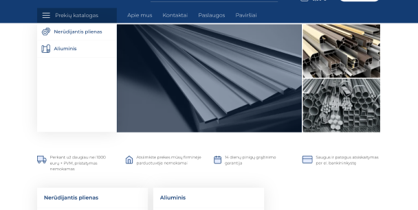 Egy precízió-vezérelt B2B portál ipari rozsdamentes acél beszerzéséhez