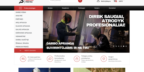 Egyedi PrestaShop keretrendszer nagy léptékű biztonsági felszerelések e-kereskedelméhez