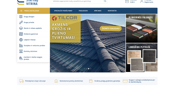Optimalizált B2B PrestaShop Platform Tetőfedő és Építőanyagokhoz